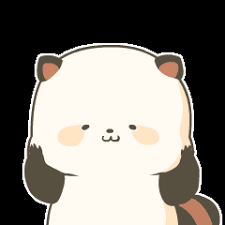 Cute panda-like character with neutral expression